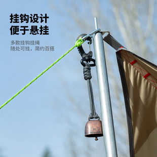 露营超响牛铃牧羊铃铛宠物防走失铃铛风铃挂件氛围复古金属牛铃铛