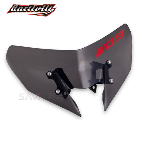 适用雅马哈MT-09 17-21 摩托车前挡风护胸镜摩托车改装挡风玻璃板