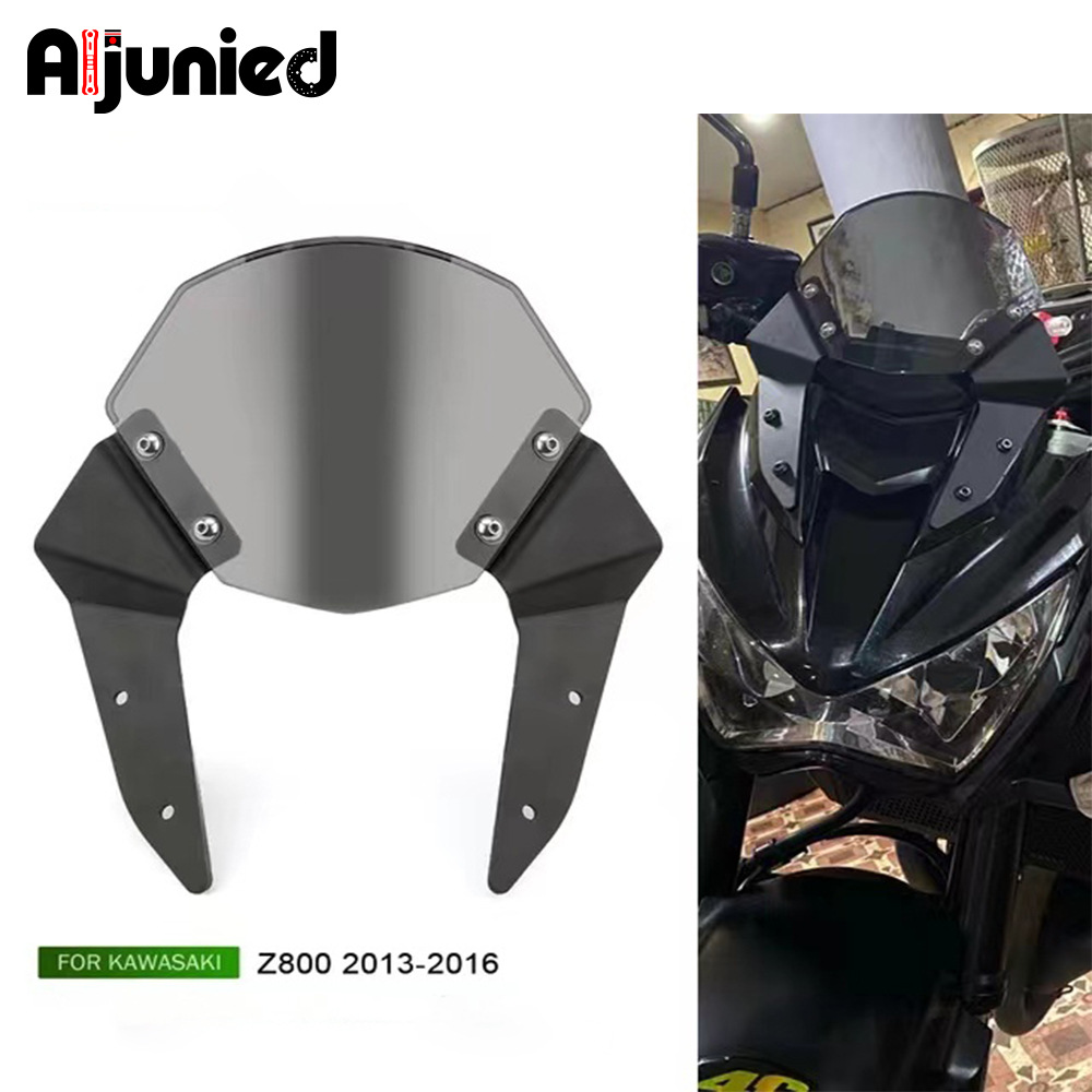 适用川崎 z800改装摩托件前挡风玻璃风镜导流罩风挡配件