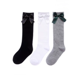 Детские гольфы, носки для школьников с бантиком, осенние высокие сапоги, средней длины