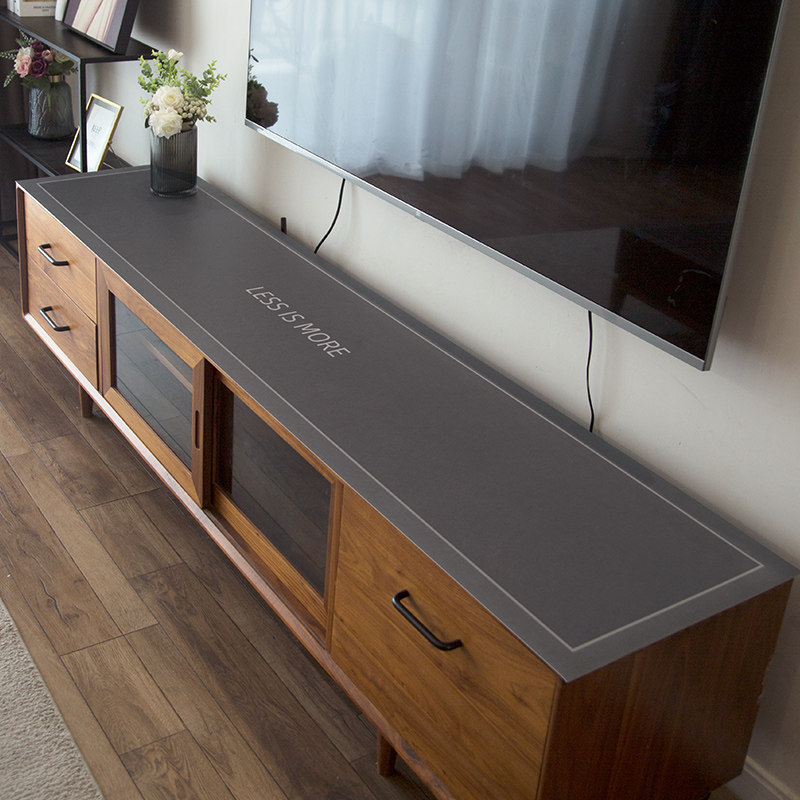 【皮革电视柜垫】轻奢pvc客厅盖垫布防水防尘防滑免洗垫盖布定制