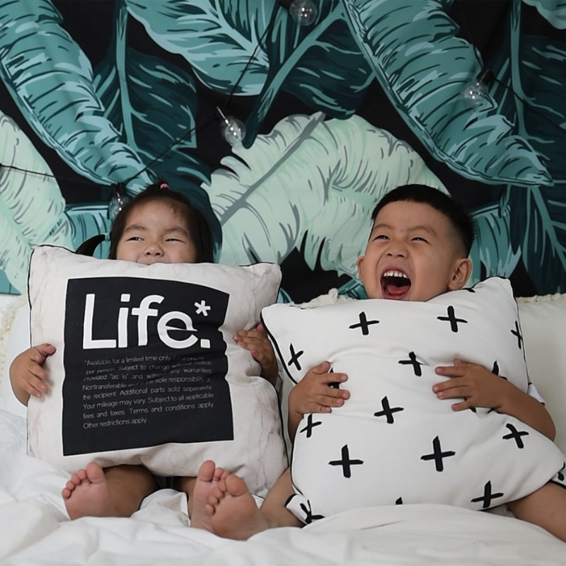 羽果 北欧ins现代简约沙发抱枕字母几何黑白靠垫棉麻摩洛哥样板间|msdalam kategori rumah Fabrik, bantal/bantal - dari Buy2taobao.com untuk memberikan perkhidmatan ejen Taobao profesional membeli