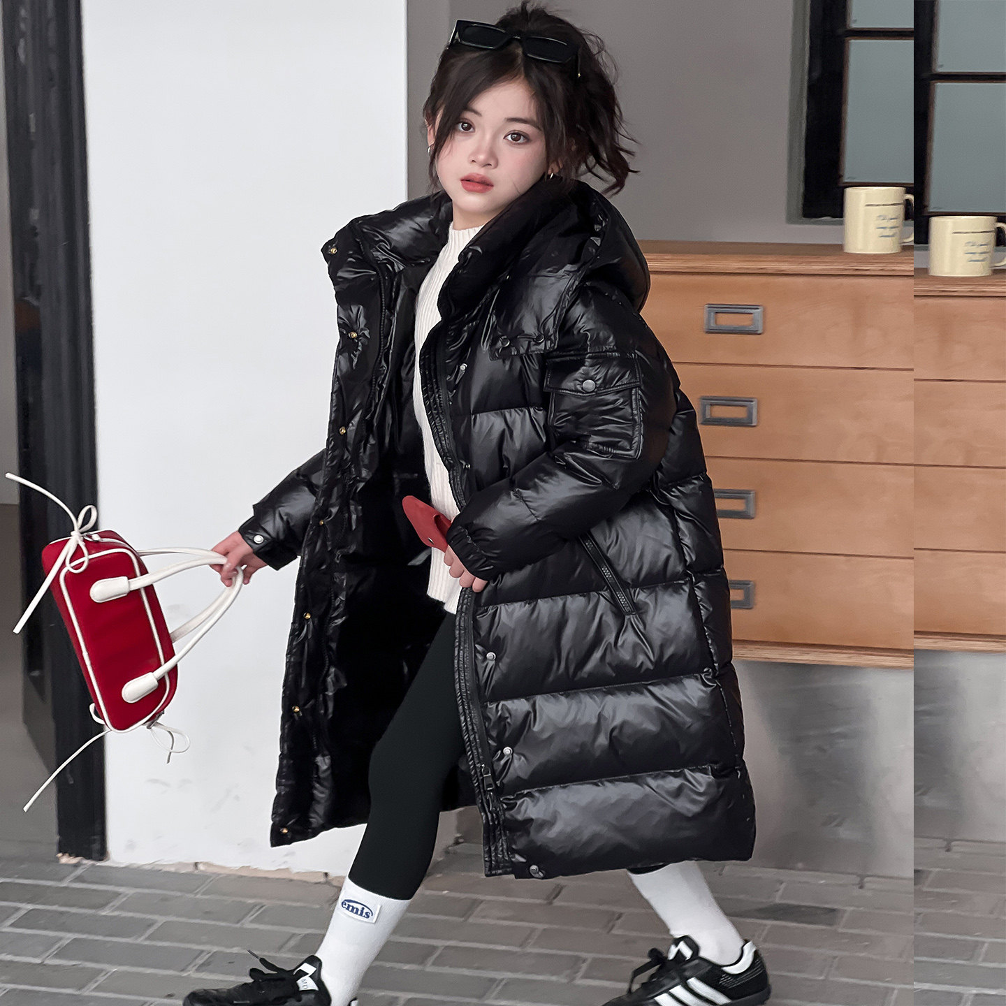 儿童长款羽绒服女童男童2026冬季