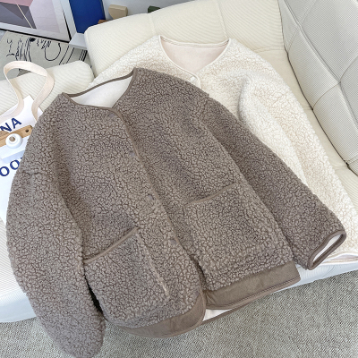 小香风常规加绒单排扣外套