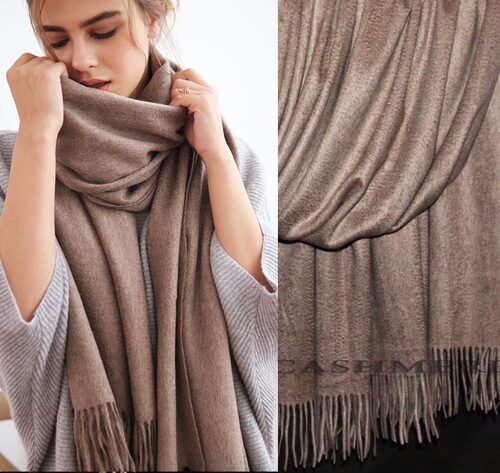 天然紫绒披肩围巾加厚水波纹冬