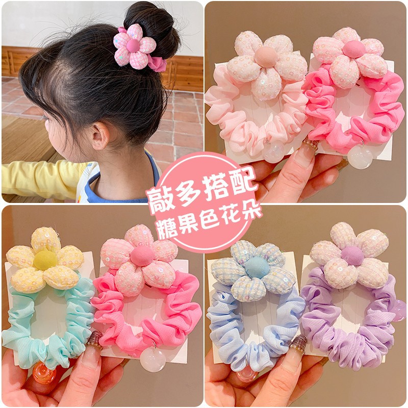 儿童花朵发圈韩版不伤发宝宝发绳