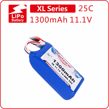 富力电池Redzone lipo 25C 1300mAh 11.1V 航模锂电池3ST插XT60头