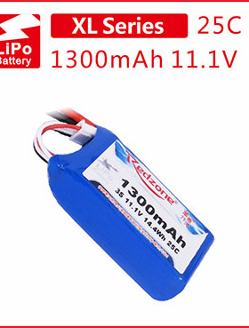 富力电池Redzone lipo 25C 1300mAh 11.1V 航模锂电池3ST插XT60头