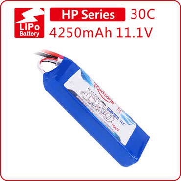 富力电池Redzone lipo 30C 4250mAh 11.1V航模l锂电池3S电池3S