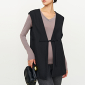 100%绵羊毛抽绳时髦高级感宽松马甲 新款 BELLYWEAR孕妇装 2026春季