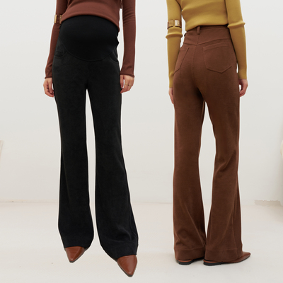 BELLYWEAR雪尼尔细绒摩登喇叭裤