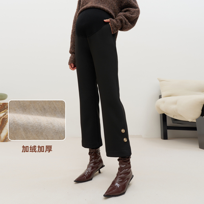 BELLYWEAR复合蚕丝羊绒小黑裤