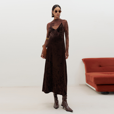 BELLYWEAR打底丝绒吊带裙套装