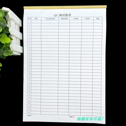 IPQC巡检报表注塑QC测试