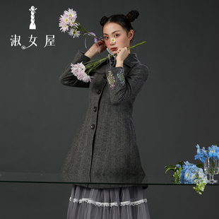 淑女屋官方旗舰店水晶鞋 毛呢① 与玫瑰花