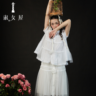 宽松上衣 甜美百搭衬衫 淑女屋2025新品 蛋糕公主衬衣①号棉短袖