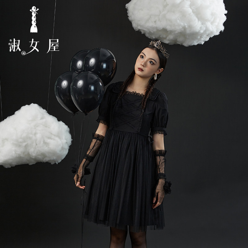 淑女屋丝缎芭蕾2号连衣裙