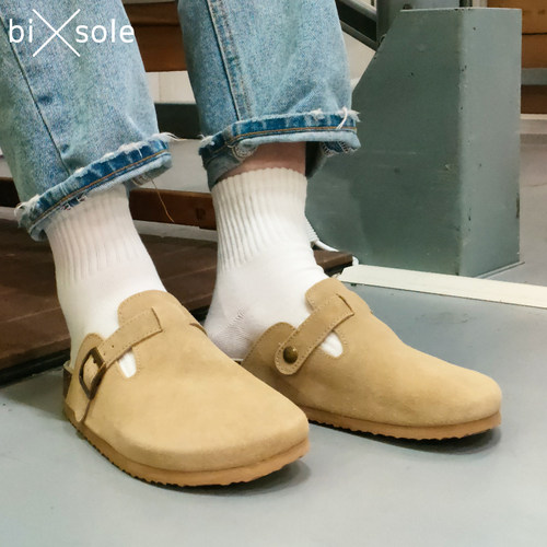 日本bisole真皮软木勃肯鞋包头鞋