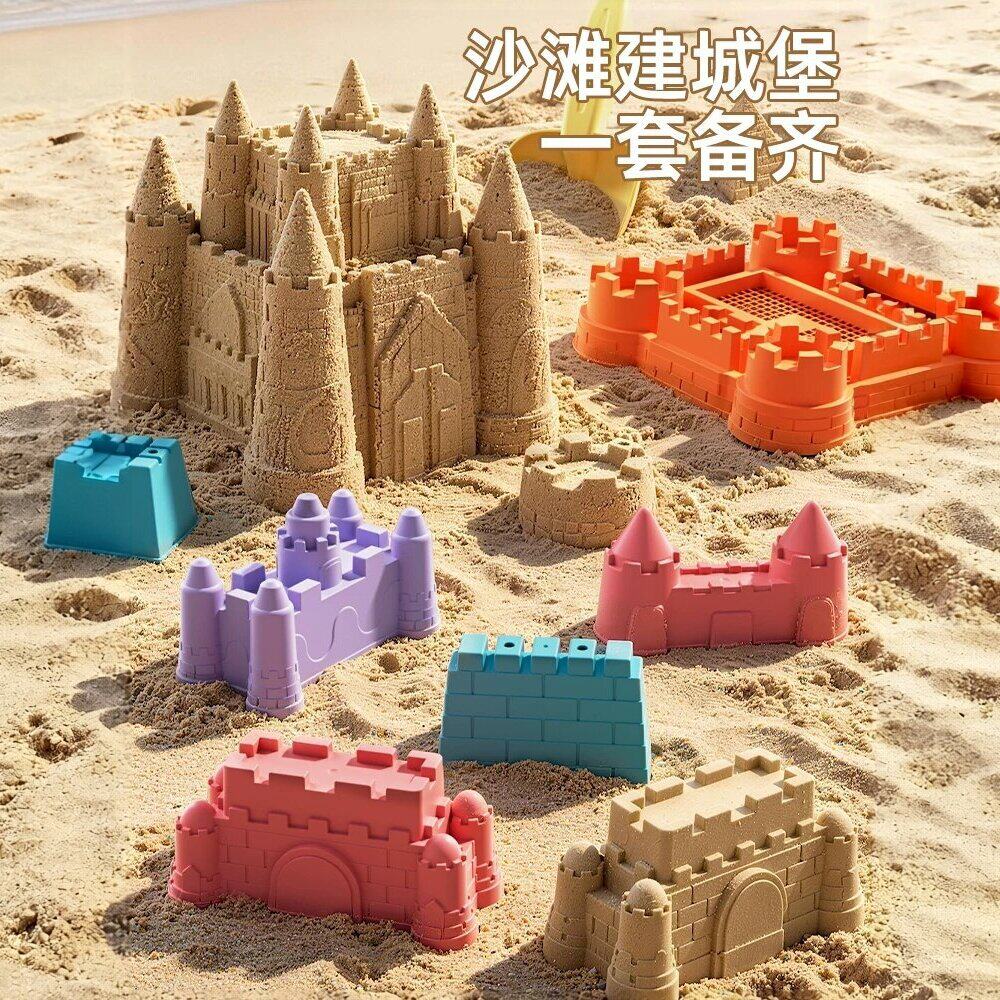 网红爆款沙滩城堡桶玩具宝宝户外海边戏水挖沙大号沙池模具套装