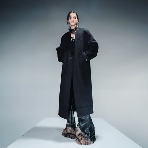 NN-NORTH NODE  简约中长款毛呢外套