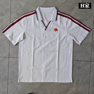 订做沙河口中山高中白色学生校服短袖半袖肩膀酒红镶二条白杠班服