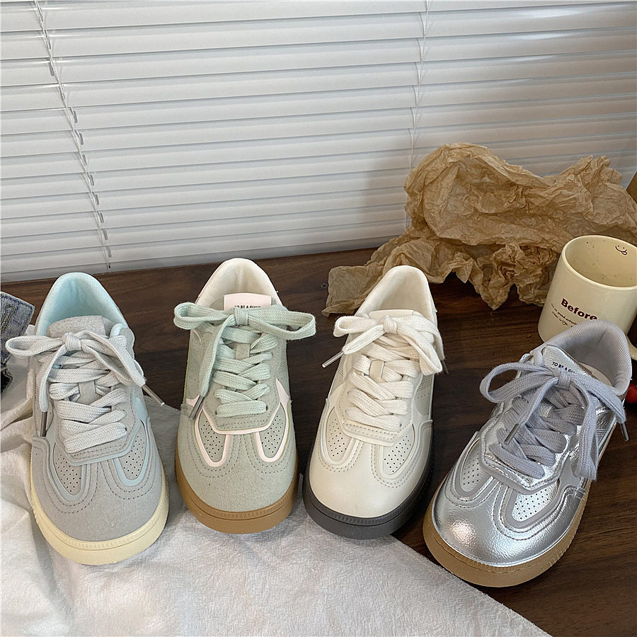 小香风复古百搭德训鞋女202当季新款女鞋舒舒适平底透气休闲板鞋,女鞋,休闲板鞋,淘宝优惠券,粉丝福利购,淘宝优惠卷