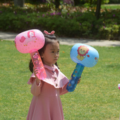 儿童充气锤子玩具小榔头卡通充气宝宝敲打棒响铃铛 蓝色