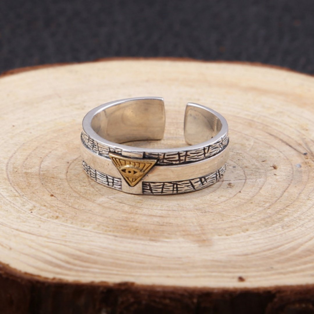 羊羊家S925纯银男士潮款上帝之眼十字光面开口个性韩版泰银指环,饰品/流行首饰/时尚饰品新,银饰戒指,淘宝优惠券,粉丝福利购,淘宝优惠卷