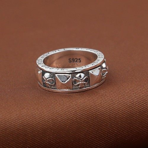 羊羊家925纯银骷颅头欧美风可转动复古做旧中性个性潮旋转闭口,饰品/流行首饰/时尚饰品新,银饰戒指,淘宝优惠券,粉丝福利购,淘宝优惠卷