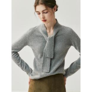 女V领宽松针织套头毛衣打底衫 山羊绒衫 百搭上衣 韩版 2025新款