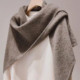 韩版 100%纯山羊绒围巾女针织三角巾秋冬外塔保暖护颈围脖百搭披肩