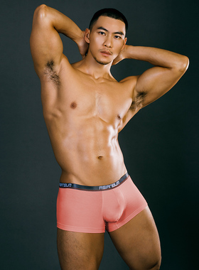 【拍3条89】Asianbum40支莫代尔平角裤男士内裤运动四角裤短裤头