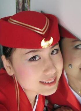 金边羊毛红色配饰/海军帽空姐帽