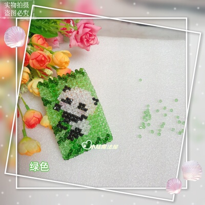 纯手工编织卡袋双面串珠水晶成品卡套竹林熊猫朋友同学创意礼品