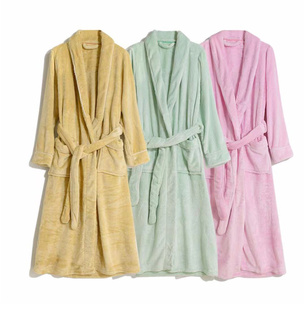 捡漏 双面法兰绒 加厚保暖 浴袍 睡袍浴衣 成人 长款 男女 情侣