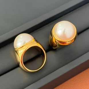 大珍珠简约复古2026年新款 感戒指女 气质轻奢高级感食指戒欧美时尚