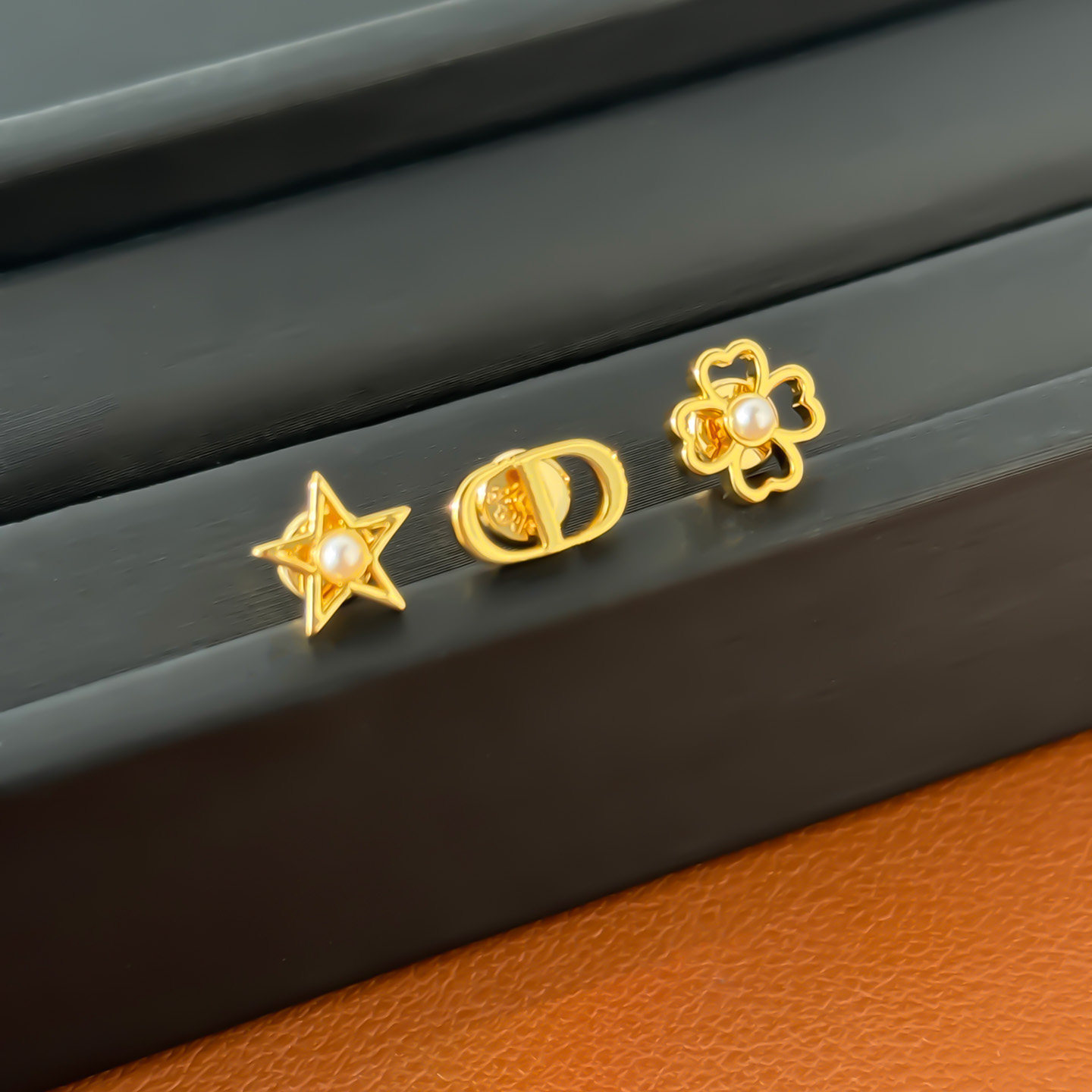 欧美百搭轻奢五角星四叶草字母小耳钉三件套仿珍珠高级感金色简约,饰品/流行首饰/时尚饰品新,耳钉,淘宝优惠券,粉丝福利购,淘宝优惠卷