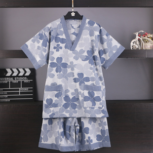 2025新款 情侣纯棉家居服洗浴中心按摩服 高端汗蒸服男士 桑拿服大码