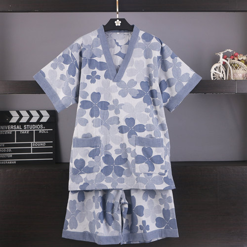 新款高端汗蒸服男女通用桑拿服大码情侣家居服洗浴中心按摩服