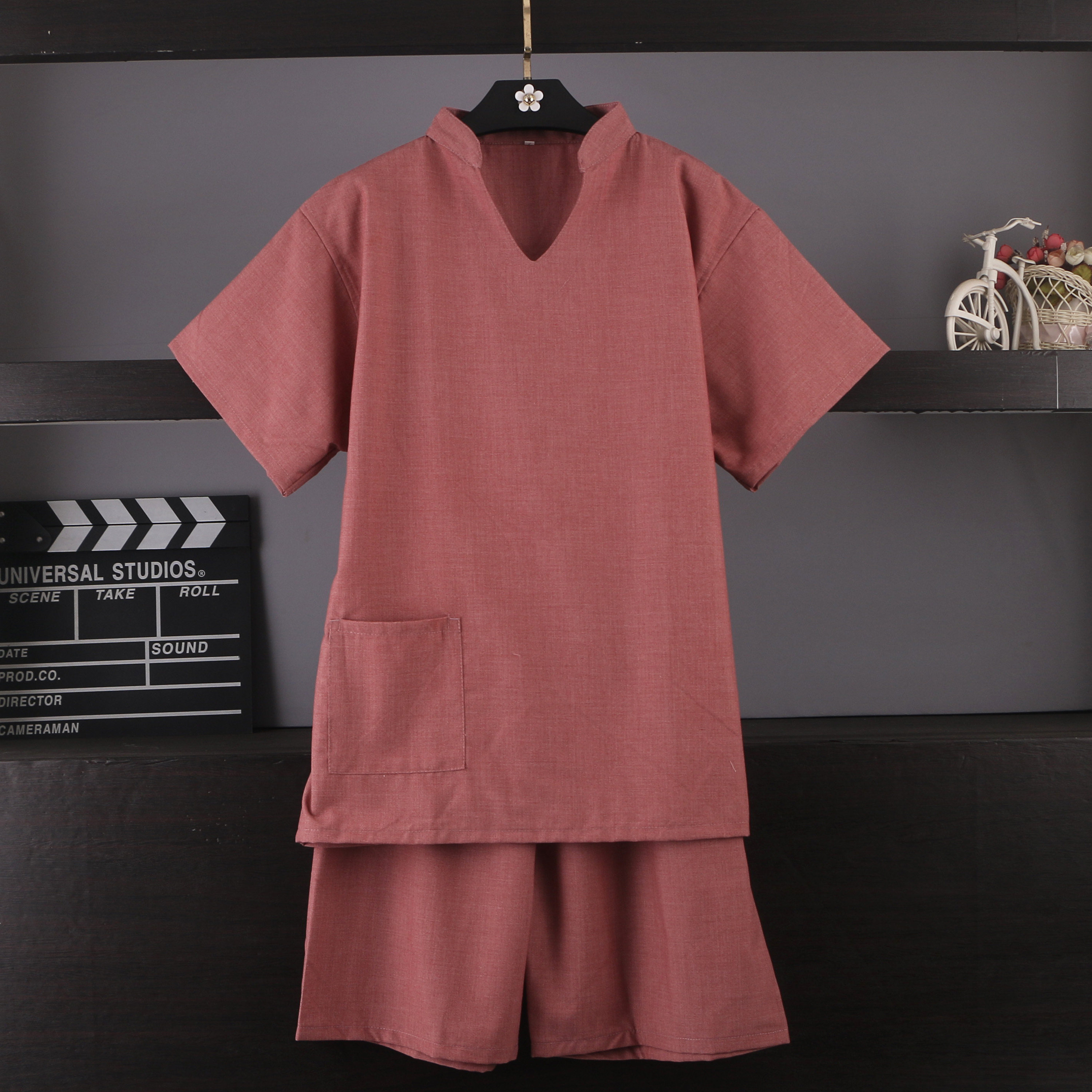 新款高端时尚汗蒸服男女通用大码情侣家居服洗浴中心按摩服