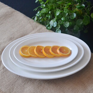 外贸原单尾货新骨瓷14寸椭圆形家用鱼盘子大号微波炉蒸鱼盆菜盘子