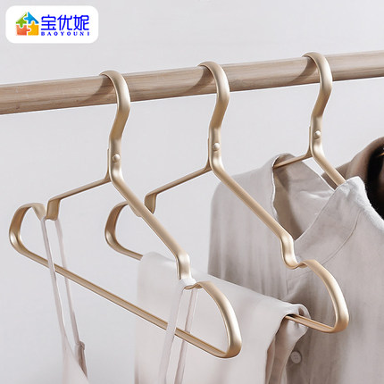衣架家用挂衣太空铝合金轻奢高级衣服挂架撑子防滑无痕宽肩晾衣架