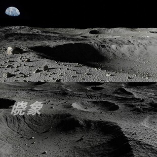 航天航空素材月球表面 陨石撞击坑 月亮地表 3d模型 blender资产