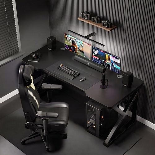 电脑桌台式家用电竞桌可放主机卧室书桌写字桌办公桌子简易出租屋