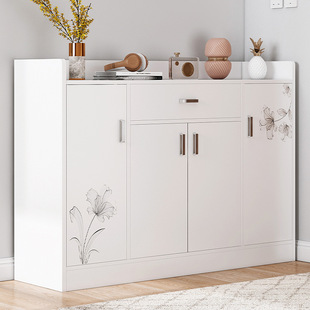 白橡木色长90 100 120 140深30高80家用楼梯客厅好看鞋柜收纳鞋架