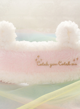 Catch you Catch me毛绒束发带兔耳可爱少女心超软糯化妆洗脸用