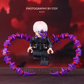 东京食尸鬼金木研人仔蜈蚣形态青铜树利世鳞赫拼装 积木模型玩具