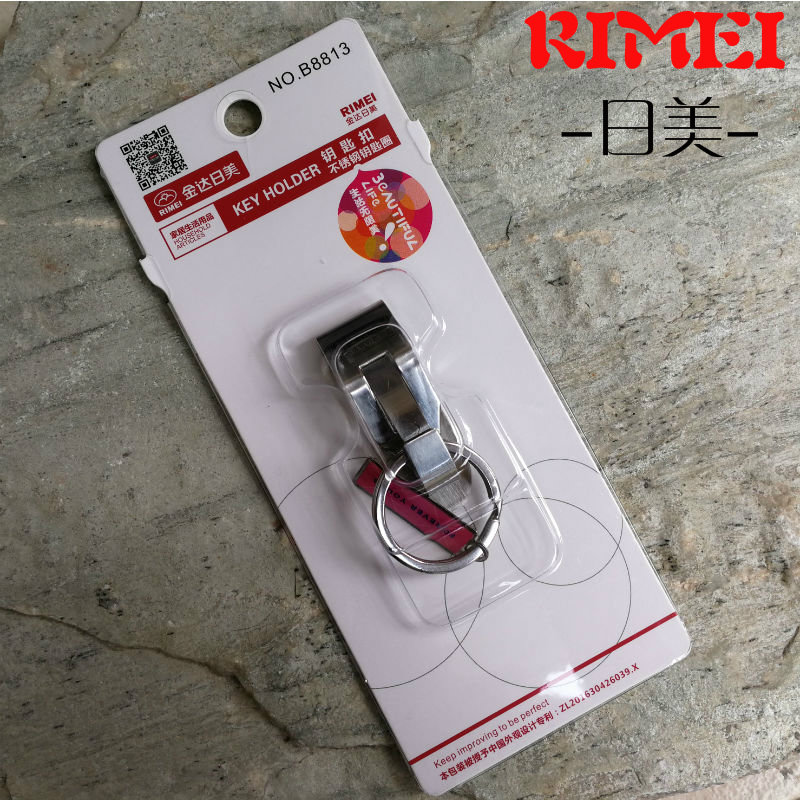 日美不锈钢无弹簧单只钥匙扣图片