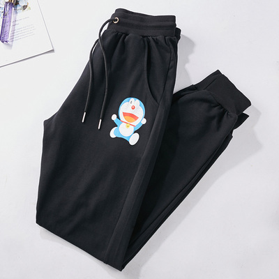 莫狮喜宽松松紧腰加肥胖子卫裤女