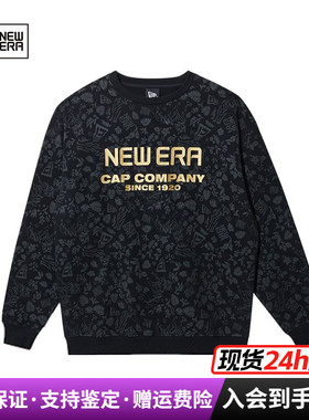 NewEra纽亦华男女虎啸丛林满印毛圈里休闲潮圆领套头卫衣13038796